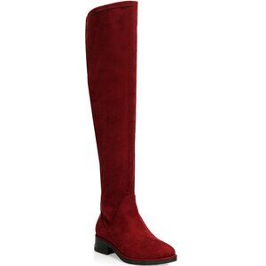 BROWNS SHOES THE WISHBONE COLLECTION Suede Tall Boots Burgundy Size 8.5